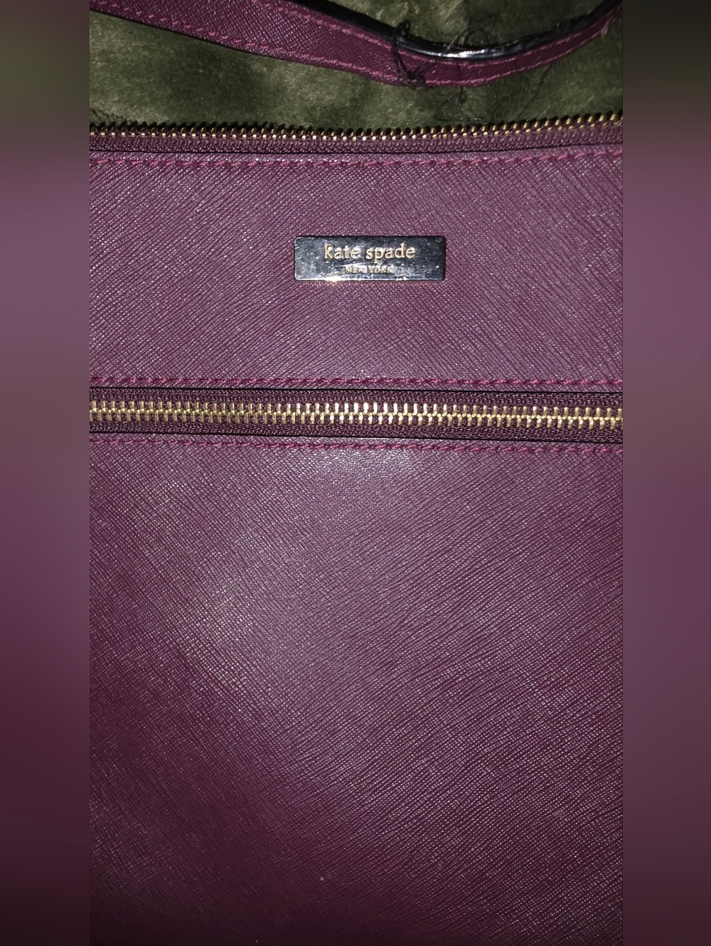 Kate Spade Plum Saffiano Leather Crossbody Bag